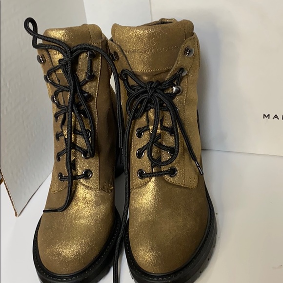 Marc Jacobs Gold Moto Boots BNIB - Picture 5 of 7